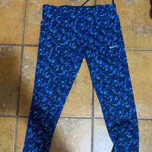 Nike tights blue and black